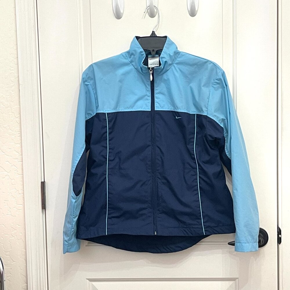 Nike Two Tone Blue Jacket Full Zip Lined Small